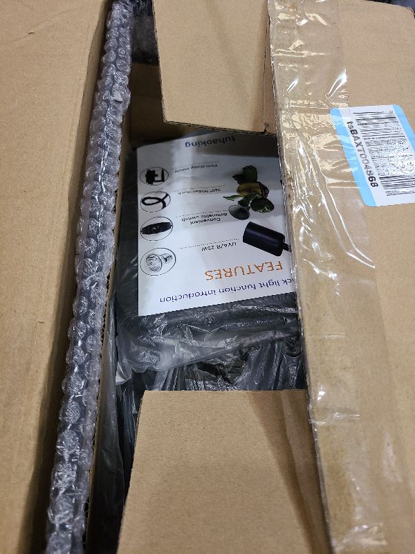 Photo 1 of (Tank + Light +Pump + Filter Balls) Turtle Tank Kit, Turtle Tank Starter Kit,Bottom Drainage, Multi-Function Areas for Turtles, Crabs,Fishes, Amphibians,Reptiles. (15.75 x 8.64 x 8.64 Inch)