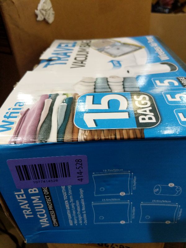 Photo 1 of 15 Packs Vacuum Bags for Travel with Rechargeable Pump, 3 Sizes Vacuum Seal Bags for Clothing, Compression Vacuum Travel Bags for Luggage, Vacuum Packing Bags for Closet Organization