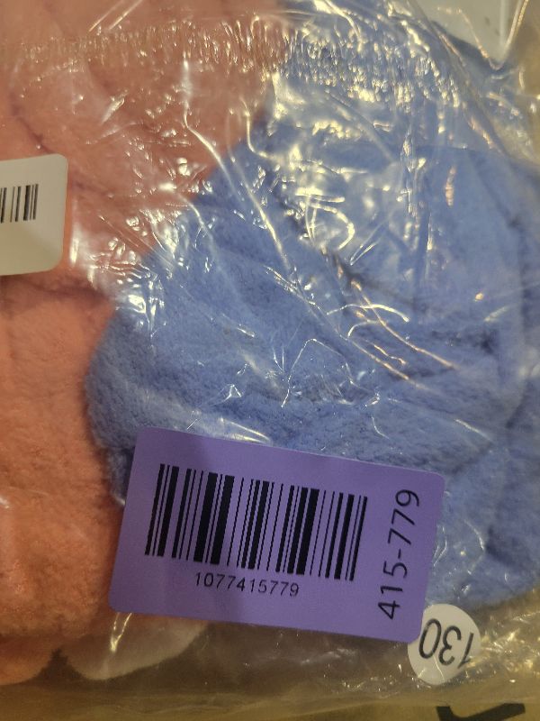 Photo 1 of 2 Pack Ultra Absorbent Hair Quick Drying Towel for Women, New Microfiber Hair Towel Wrap Dry Turban, Soft Bow Tie Plopping Head Towels Shower Cap for All Hair Style (Blue and Pink)