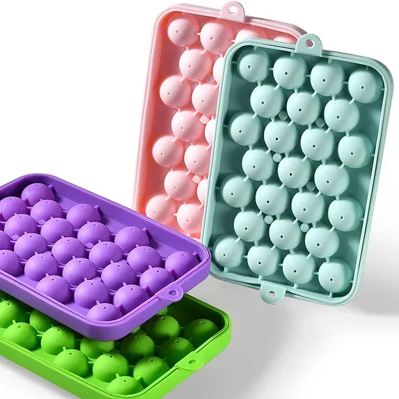 Photo 1 of 25 Grid Silicone Ice Ice Cube Tray Small Round Ice Cube Ice Box Round Ice Cube Tray