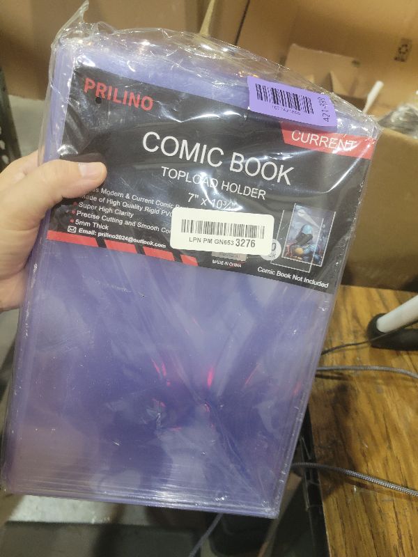 Photo 1 of 10ct Current Comic Book Toploaders - Modern Comic Book Top loaders, Crystal Clear Regular Comic Book Topload, Premium PVC Comic Book Holder, Crystal Clear Protection for Display, Storage, Collection