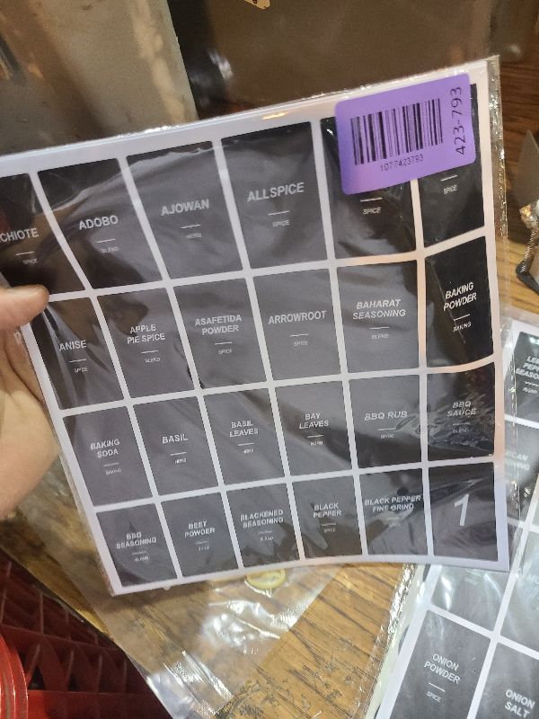 Photo 1 of 162 Spice Labels Stickers, Preprinted White Spice Jar Labels for Herbs Seasonings, Spice Rack Pantry Organization, Minimalist Black Text (Black)