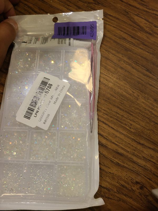 Photo 1 of 12000Pcs Clear AB Rhinestones for Bedazzling Kit, 2/3/4/5/6mm Mix Sizes Jelly Bedazzling Resin Gems, Gems Bedazzling for Crafting, Flatback Rhinestones for Craft DIY Face Makeup Crafts Tumblers