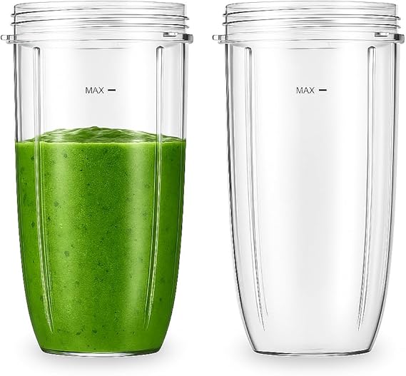 Photo 1 of 2-Pack 32 oz Replacement Blender Cups for Nutribullet 600W and 900W Compatible with NutriBullet Extractor Blades