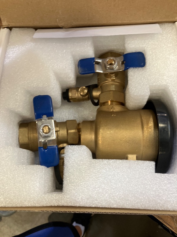 Photo 1 of 3/4 Inch Backflow Preventer, Pressure Vacuum Breaker Assembly, Heavy Duty Brass Sprinkler Backflow Valve for Lawn Irrigation System, Garden Water Line, Outdoor Anti-Siphon Protection, Max 400 PSI