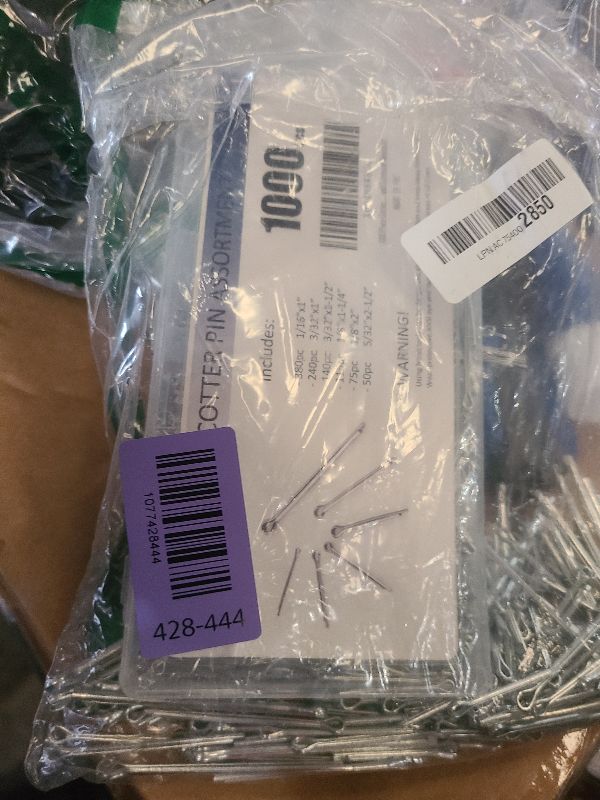 Photo 1 of 1000 pcs Cotter Pin Assortment Kit, 6 Sizes Split Pins (1/16" to 5/32")