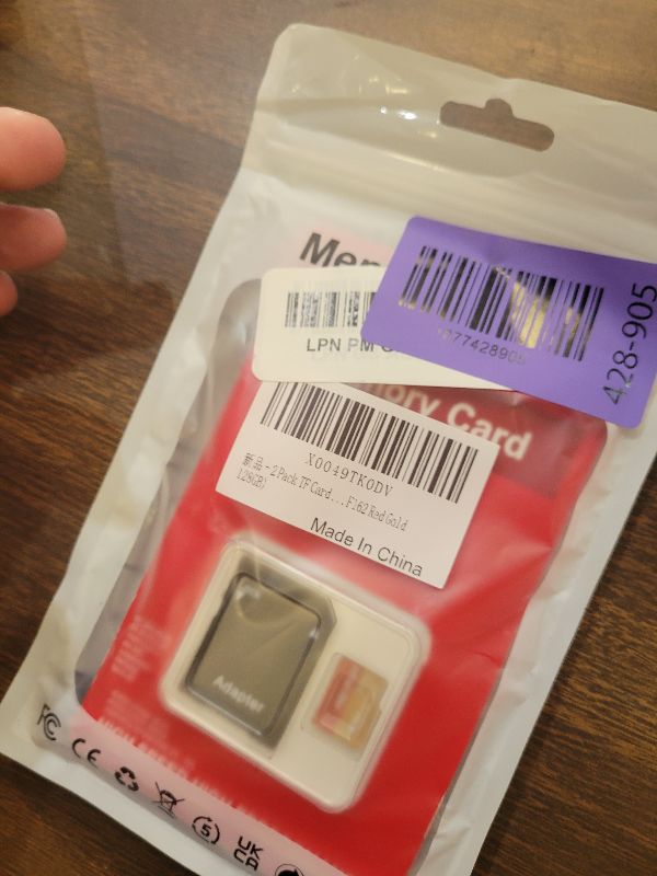 Photo 1 of 2 Pack TF Card 128GB with Adapter, High Speed Memory Card, UHS-I C10 A1 Memory TF Card for Tablet/Mobile Phone/Camera/Car Audio/Game Console (TF162 Red Gold 128GB)