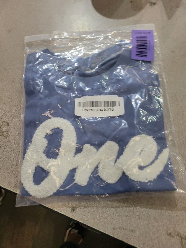 View 2 of 1st Birthday Boy Shirt Toddler Baby Short Sleeve Embroidered Letter One Year T-Shirts Tops Outfit Clothes (US, Age, 12 Months, 18 Months, Blue)