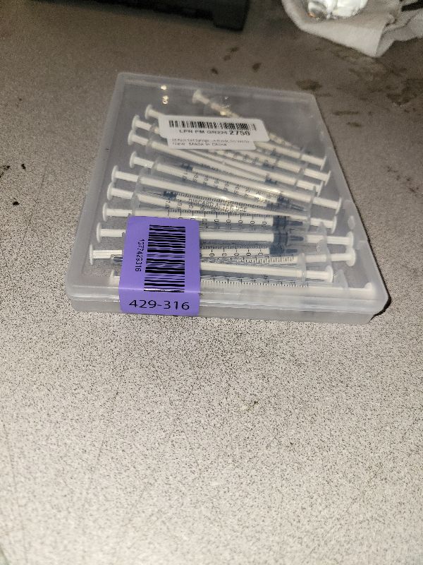 Photo 1 of 20 Pack 1ml Syringe for Liquid, 1cc Plastic Small Syringes for Scientific Labs, Measuring Liquids, Feeding Pets, Medical Student, Oil or Glue Applicator, Non-Sterile, No Needle