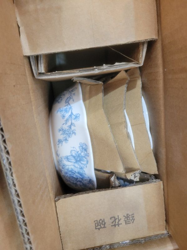 Photo 1 of  The Pioneer Woman Agatha 12-Piece Stoneware Dinnerware Set Blue 