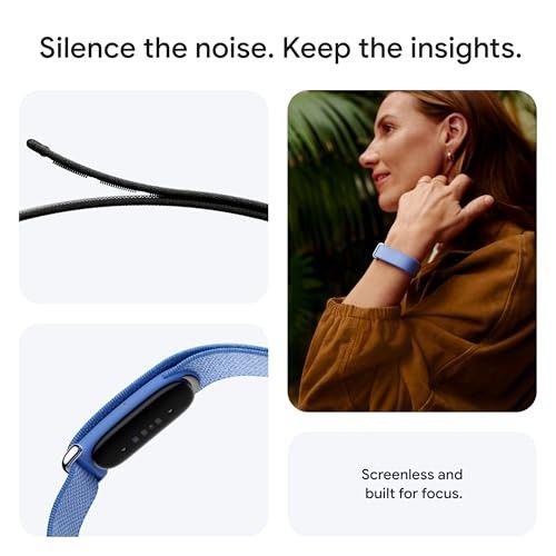 Photo 1 of Google Fitbit Air - Screenless Fitness and Health Tracker - Personalized AI-Powered Coaching - Works with Android and iOS - Obsidian - One Size