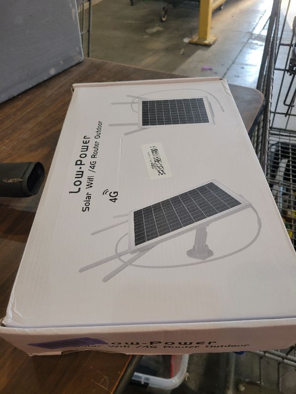 Photo 1 of 15W Solar Powered 4G LTE Modem Router, Outdoor Solar Powered WiFi Extender Signal Booster with SIM Card Slot, Solar WiFi Router for Garden, Farm and Ranch, 50M WiFi Range, IP66 Waterproof