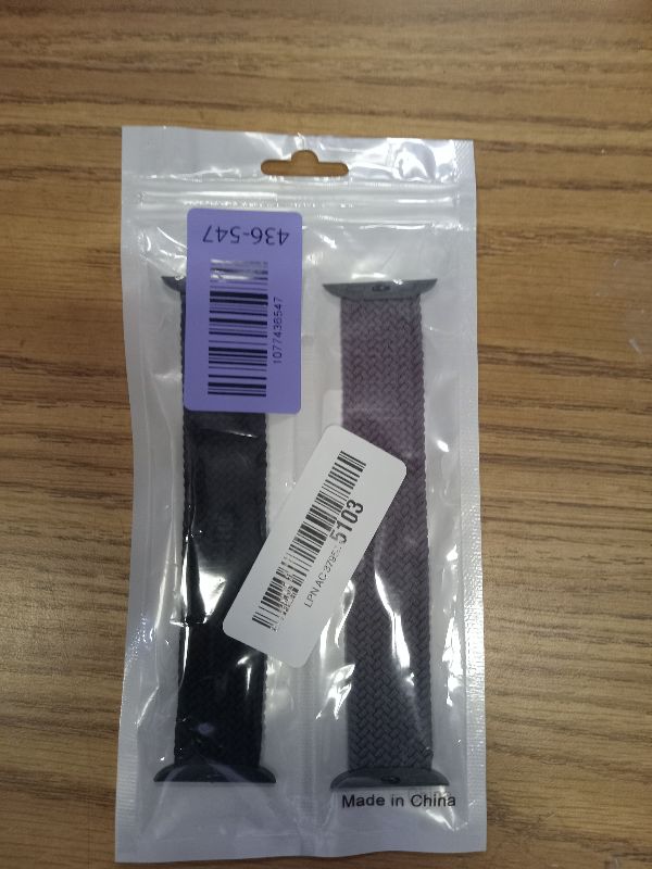 Photo 1 of 2 Pack Braided Solo Loop For Apple Watch Band 40mm 41mm 42mm 44mm 45mm 46mm 38mm 49mm Ultra 3 2 Women men,Stretchy Woven Nylon Elastic Strap Wristbands For iWatch Series 11/10/9/8/7/6/5/4/3/SE 2/SE 3