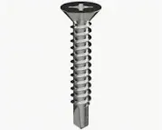 Photo 1 of #12 x 1-1/4" (40 Pack) Flat Head Sheet Metal Screws Self-Tapping Screw Phillips Head Self Drilling Screws, 410 Stainless Steel