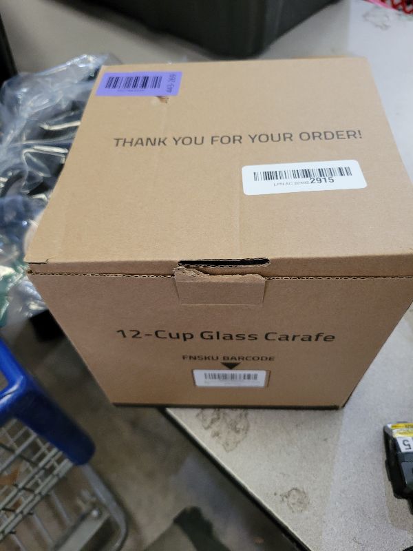 Photo 1 of 12-Cup Replacement Glass Coffee Carafe for Cuisinart Coffee Maker Models DCC-1200, DCC-1100BK, DCC-2650, CHW-12, CHW-12P1, DGB-550BK, DGB-550BK1, DGB-625BC, DGB-700BC, and SS-12 | Part# DCC-1200PRC