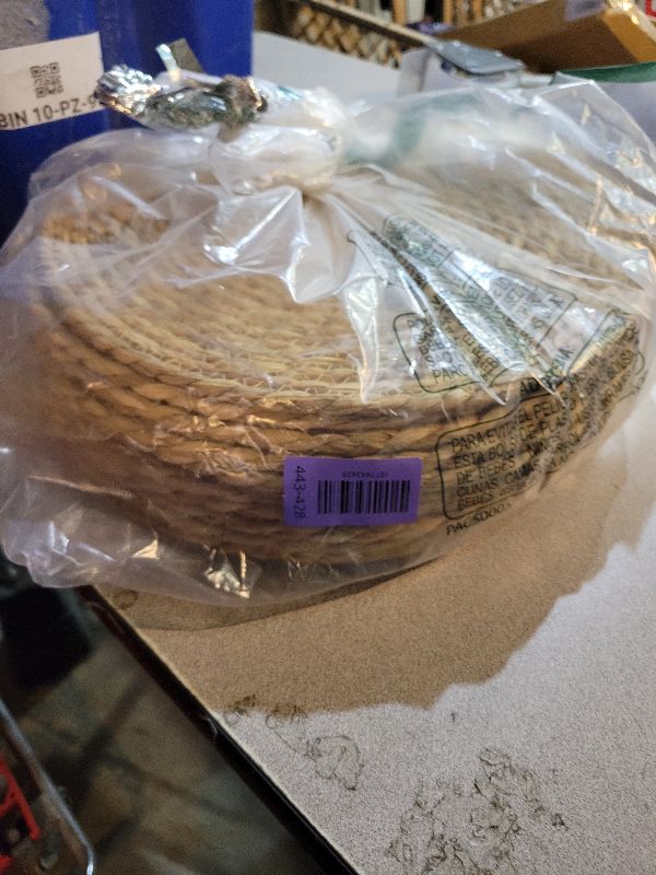Photo 1 of 13.8'' Round Woven Placemats Set of 12, Boho Rattan Chargers for Dinner Plates, Rustic Wicker Place Mats, Straw Braided Table Placemats, for Dining Table Decor, Wedding, Farmhouse and Home Decor