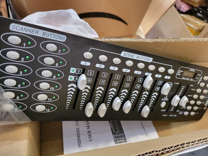Photo 1 of 192 DMX Controller Use for Editing Program of Stage Lighting,DMX 512 DJ Controller Stage Light Controller Panel DMX Console for Party Music Show Christmas and Halloween