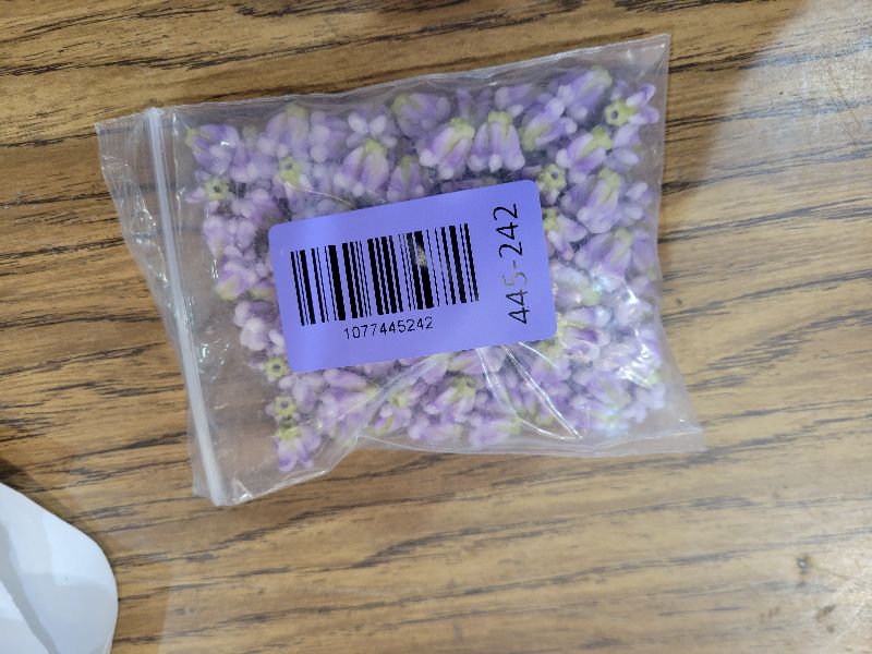 Photo 1 of 100 PCS Small Calotropis Gigantea Crown Flower Clay Beads (01) for Jewelry Making, DIY, Craft Supplies (Purple)