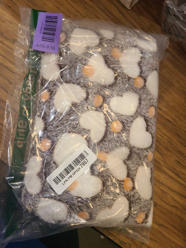 Photo 1 of 1 Pack 3 Blankets Super Soft Cute Dot Pattern Pet Blanket Flannel Throw for Dog Puppy Cat Beige/Brown/Pink Small