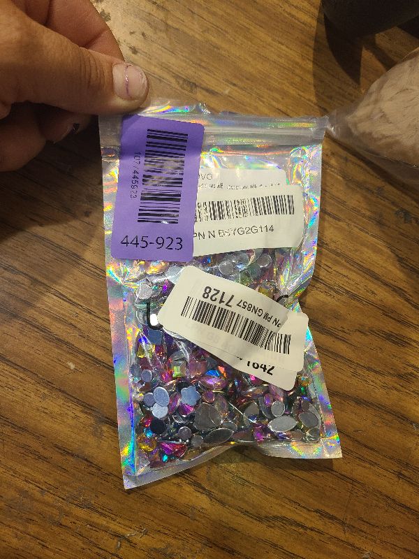 Photo 1 of 1000pcs AB Colorful Rhinestones Crystal Gems, Flatback Acrylic Gemstone Jewels, Craft DIY for Cosplay Pirate Halloween Costume Clothes Party, Nail Crafting Gems Accessories (00 Mixed Color AB)