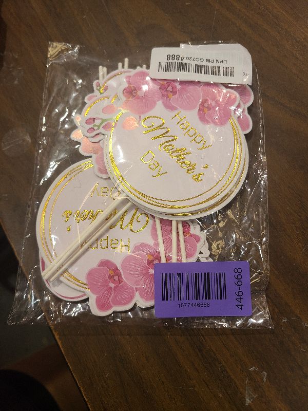 Photo 1 of 15 pcs Happy Mother's Day Cake Topper Mom Letter Cake topper Pink, Decorative Party Cake Decoration for Mother's Day