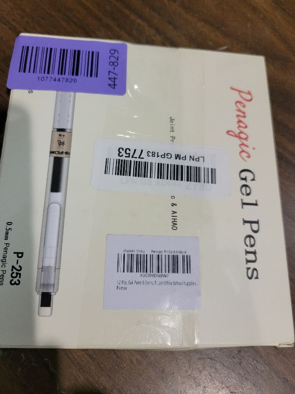 View 2 of 12 Pcs, Gel Pens 0.5mm, Retractable Pens, Black Pens 0.5 Fine Point, Style of Japanese Gel Pen, Retractable Gel Pens for Asian Korean Japan Office School Supplies