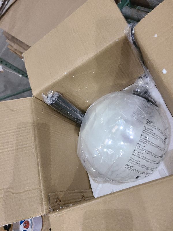 Photo 1 of 10 Inch Globe Pendant Light Black Mid Century Pendant Light Contemporary Globe Pendant Lights Clear Glass Pendant Lights Adjustable Hanging Light Fixture Clear Glass with Black Finish for Dining Room