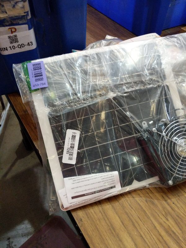 Photo 1 of 15W Solar Powered Fan for Chicken Coop, Solar Panel Exhaust & Intake Fan with Two Waterproof Fans 6.5Ft Cable Installation Kits, Ideal for Greenhouse Dog-House Outside Shed