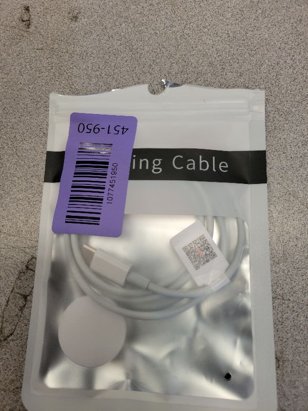 Photo 1 of ???? ???????? Magnetic Charging Cable for Apple Watch Charger,[USB C Port] Wireless Charging Cable Compatible with iWatch Series Ultra/10/9/8/7/6/SE/SE2/5/4/3/2[3.3FT/1M]-White