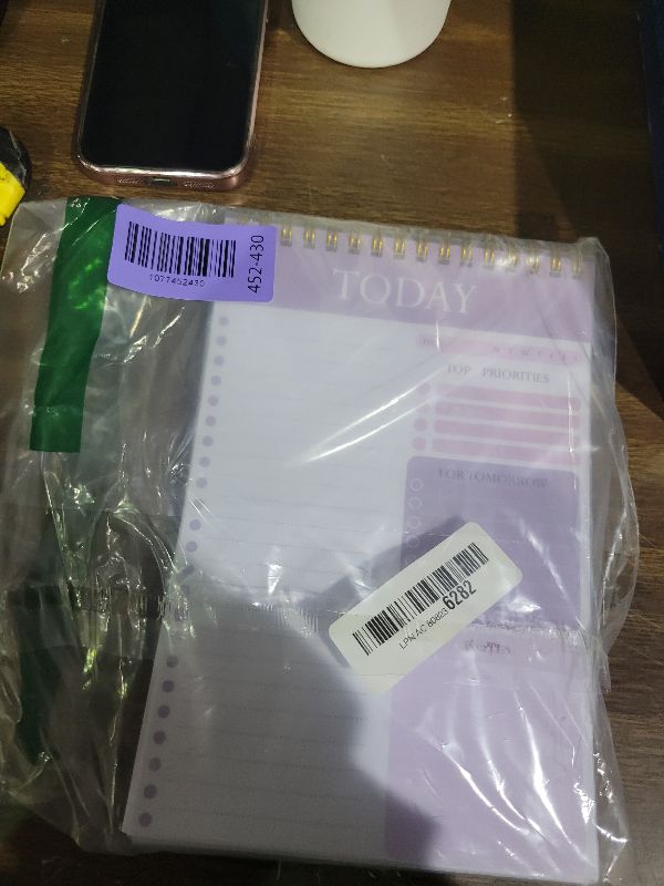 Photo 1 of 2 Packs To Do List Notepad, 104 Pages To Do List Notebook A5 Undated Daily Planner Notepad with Task Checklist Home Office School Supplies