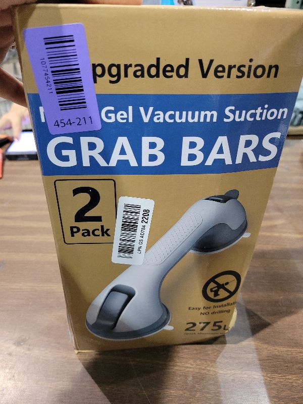Photo 1 of 2 Pack Grab Bars for Shower Handle, Elderly Assistance Products, Seniors Removable Bar Safety, Suction Cup Handles for Bathtubs and Showers/Bathroom/Walls, Heavy Duty Handrails Grip 500lbs,No Drilling