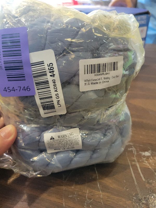 Photo 1 of 10 Pack Dusty Blue Cheesecloth Table Runner 17x108 Inch Boho Gauze Cheese Cloth Table Runners for Wedding Party Baby Shower Birthday Home Decor