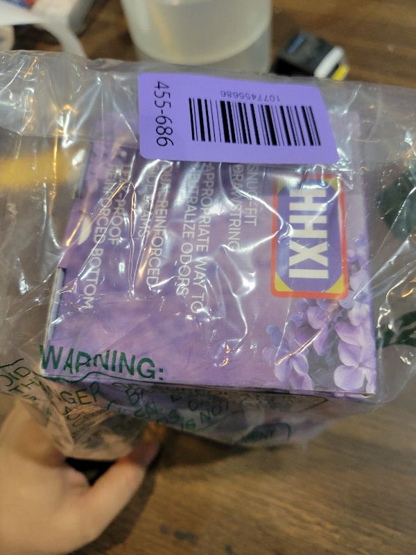 Photo 1 of 100Ct 4 Gallon Small Trash Bags, Lavender Garbage Bags, Scented Trash Bags, Odor Resistant with Drawstring