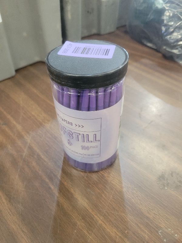 Photo 1 of 100 PACK Purple Pre Rolled Cones| King Size Rolling Paper Cone 108 MM with Loader and Packing Sticks