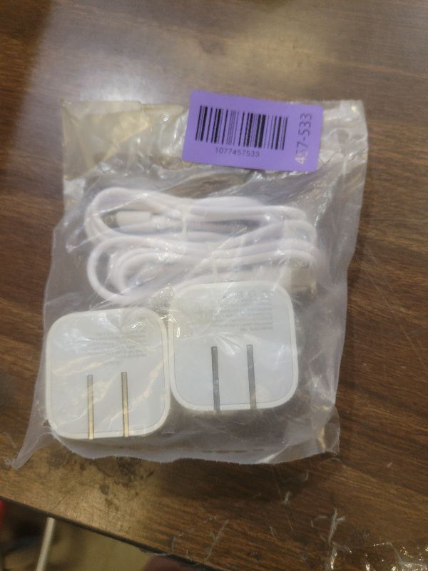 Photo 1 of 2-Pack USB-C Fast Charger for iPhone 17, Wall Charger, Comes with a 4-Foot Type-C Charging Cable, Compatible with iPhone 17/16/16 Plus/16 Pro/16 Pro Max/iPhone 15/15 Pro Max/iPad Pro/AirPods.