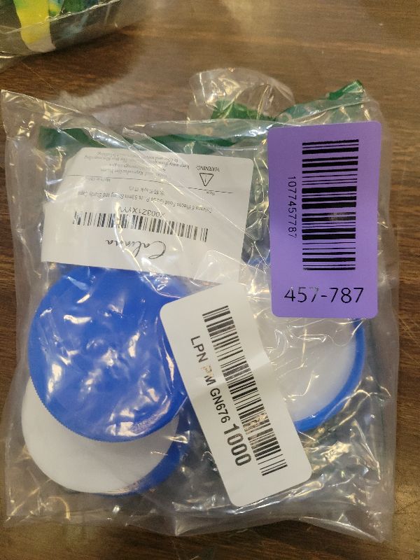 Photo 1 of (6-Pack) Calvana 53mm Reusable Water Jug Caps, Lids for 3 and 5 Gallon Water Jug, Water Bottle Cover Screw Top, Compatible with American Maid Plastic Water Bottles and Jugs Ranging, PP Material, Blue
