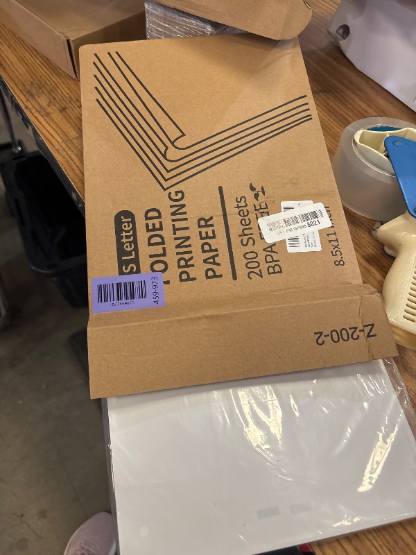 Photo 1 of 200 Sheets Thermal Printer Paper 8.5''×11'' US Letter Size Thermal Paper Compatible with Peripage, Munbyn, Jadens, HPRT, Phomemo Letter Portable Printer, Folded, Continuous, Perforated Thermal PaperLPNPMGP5958021
