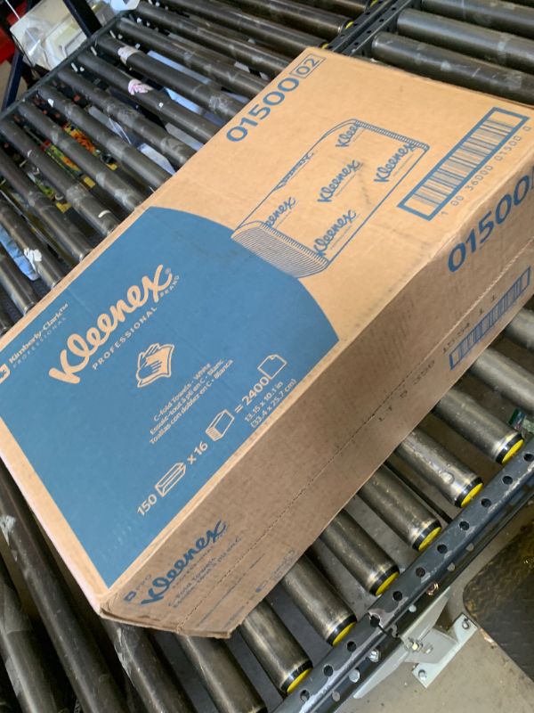 Photo 1 of KIMBERLY-CLARK PROFESSIONAL KLEENEX Multifold Paper Towels, 9 1/5 x 9 2/5, White, 150/Pack, 16/Carton