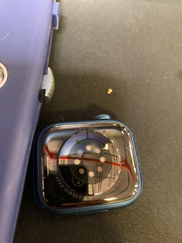 Photo 1 of Apple Watch Series 7 [GPS 41mm] Smart Watch w/Blue Aluminum Case with Abyss Blue Sport Band. Fitness Tracker, Blood Oxygen & ECG Apps, Always-On Retina Display, Water Resistant