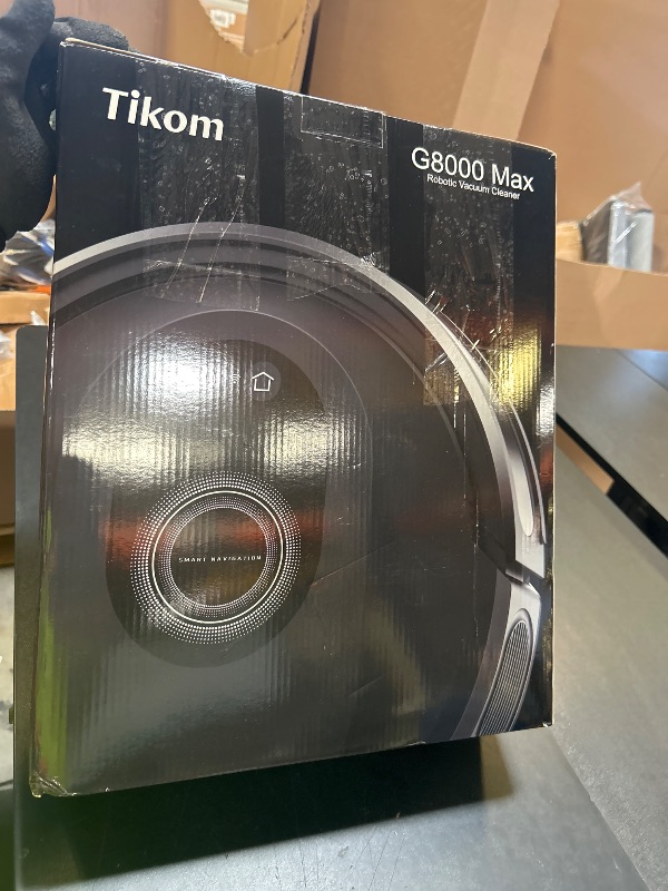 Photo 1 of Tikom Robot Vacuum and Mop Combo, 5000Pa Robotic Vacuum Cleaner, 150 Min Max, App & Remote Control, Ideal for Hard Floor, Carpet, Pet Hair, Self-Charge(G8000 Max)