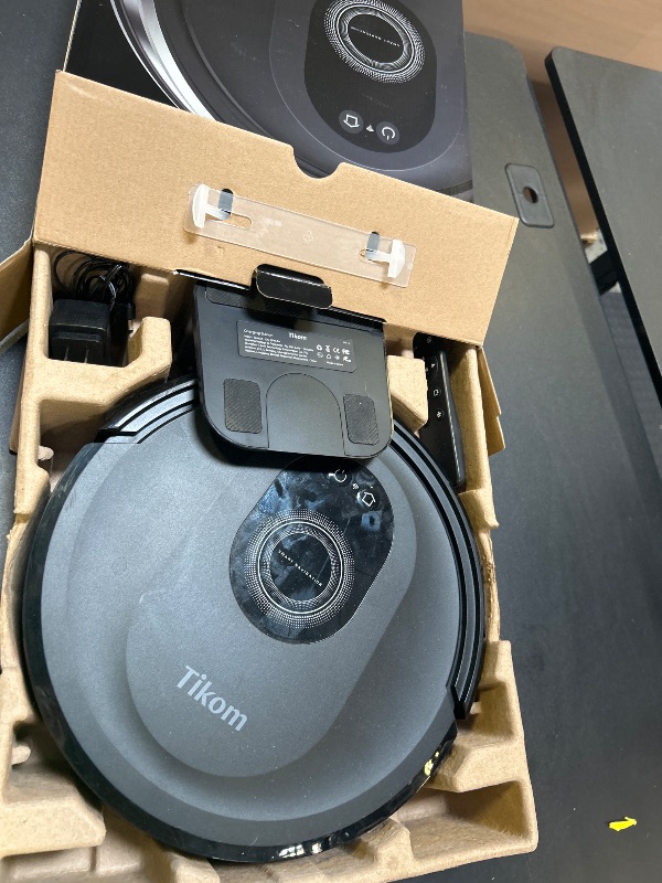 Photo 1 of Tikom Robot Vacuum and Mop Combo, 5000Pa Robotic Vacuum Cleaner, 150 Min Max, App & Remote Control, Ideal for Hard Floor, Carpet, Pet Hair, Self-Charge(G8000 Max)
