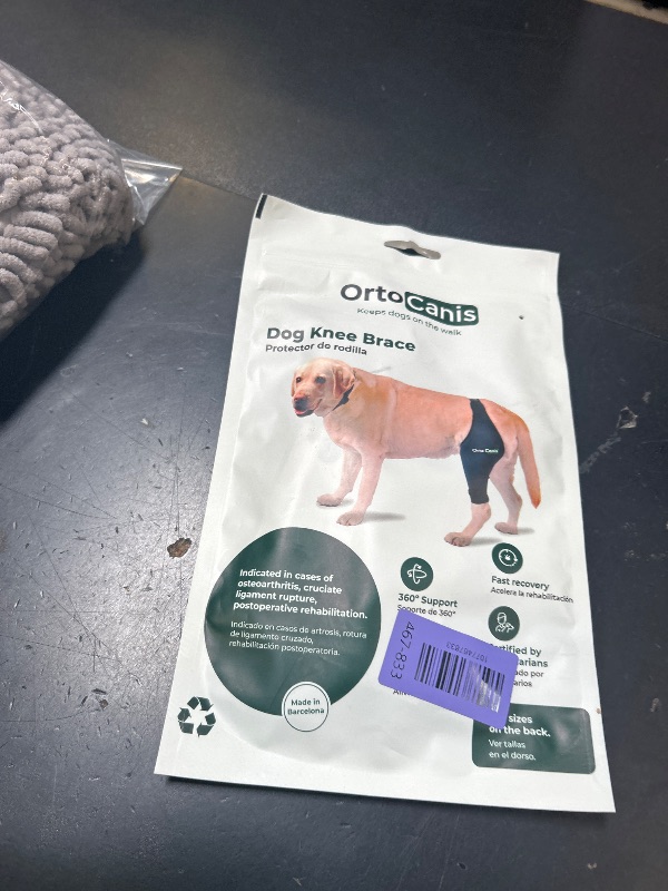Photo 1 of Ortocanis Dog Knee Brace for Hind Leg Support – Flexible Neoprene Knee Brace for Dogs with Joint Instability, Torn ACL, Limping or Osteoarthritis – Comfortable Support for Recovery (XS, Left Leg)