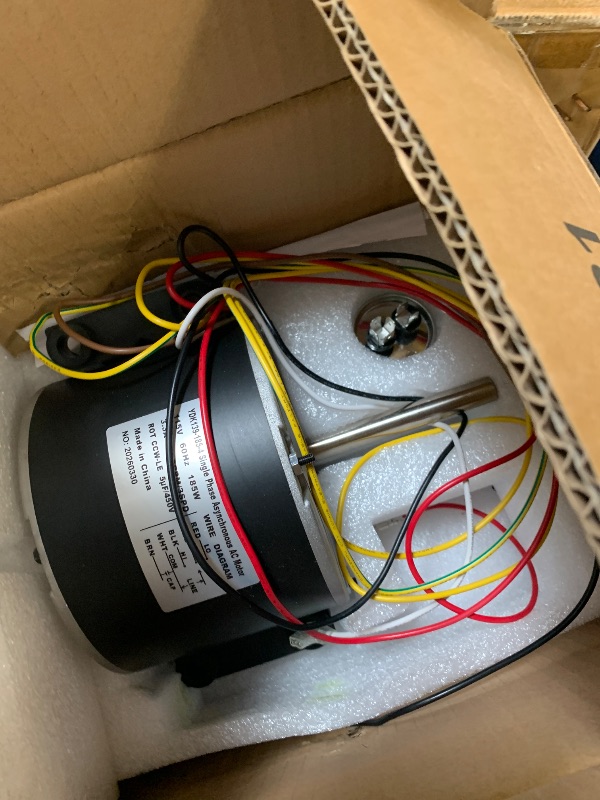 Photo 1 of 3315332.005, 3315332.005 Fan Motor Replacement genteq F48AF70A61, Dometic Brisk Air II Fan Motor, OEM Replacement for Dometic 3315332.005-1/4 HP, 3-Speed
