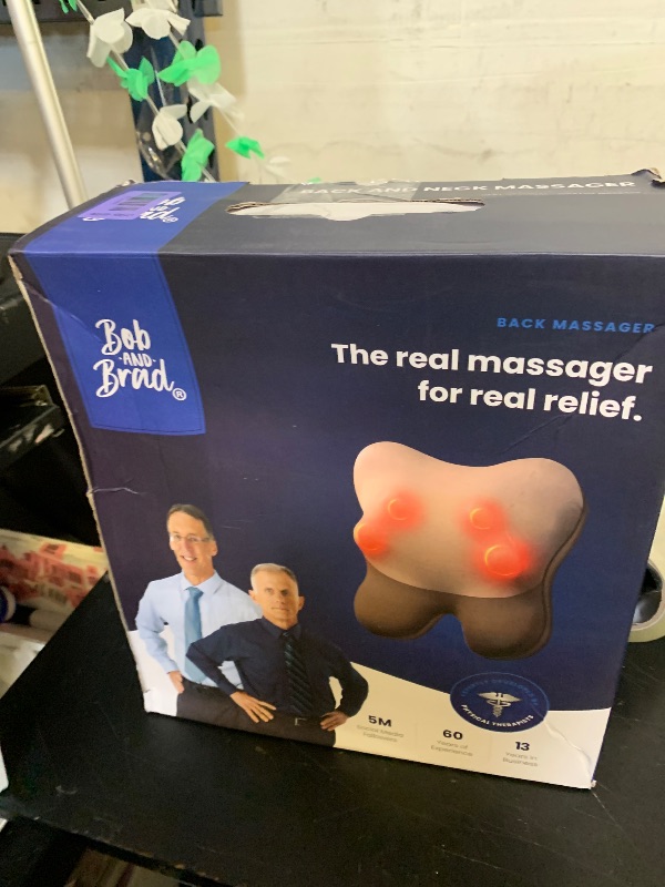 View 3 of BOB AND BRAD Back Massager with Heat FSA Eligible, EZBack Corded Back Massager for Pain Relief Deep Tissue, Shiatsu Back Massage Pillow, Soothing Muscle Tension Upper & Lower Back Relief