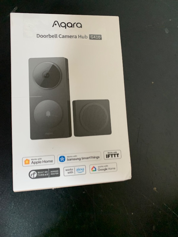 Photo 1 of Aqara Smart Doorbell Camera G410 with Chime, 2K, HomeKit Secure Video, 2-Way Audio, Built-in Matter Hub, Wireless/Wired, Supports Apple Home, Alexa, Google, Home Assistant, 2.4G/5GHz Wi-Fi, Black