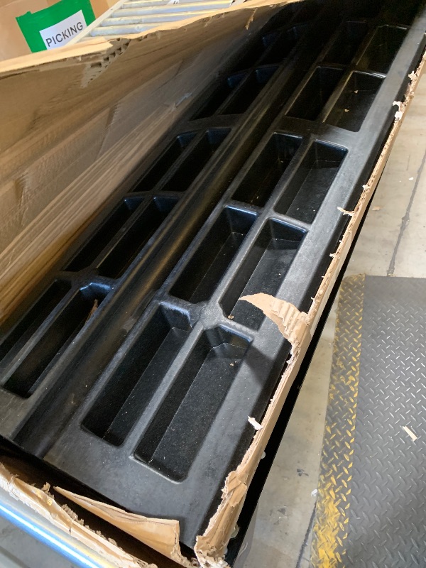 Photo 1 of Car Vehicle Curbside Driveway Ramp - 4ft Heavy Duty Rubber Threshold Bridge Track Curb Ramp, for Loading Dock, Garage, Sidewalk, Truck, Scooter, Bike, Motorcycle, Wheelchair Mobility - Pyle PCRBDR21