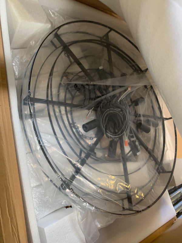 Photo 1 of MISSING PIECES*******Wellmet Large Black Crystal Chandelier, 15 Lights Luxury Crystal Chandelier for High Ceiling, Modern Farmhouse French Empire Lighting for Foyer,Entryway,Staircase,Living Room,Dining Room,W-30in