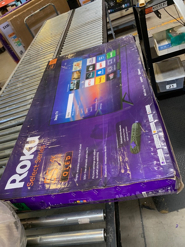 Photo 1 of Roku Smart TV 2026 – 55-Inch Select Series, 4K QLED TV – Roku TV with Voice Remote – Flat Screen QLED Television with Wi-Fi for Streaming Live Local News, Sports, & Movies – Bluetooth Headphone Mode