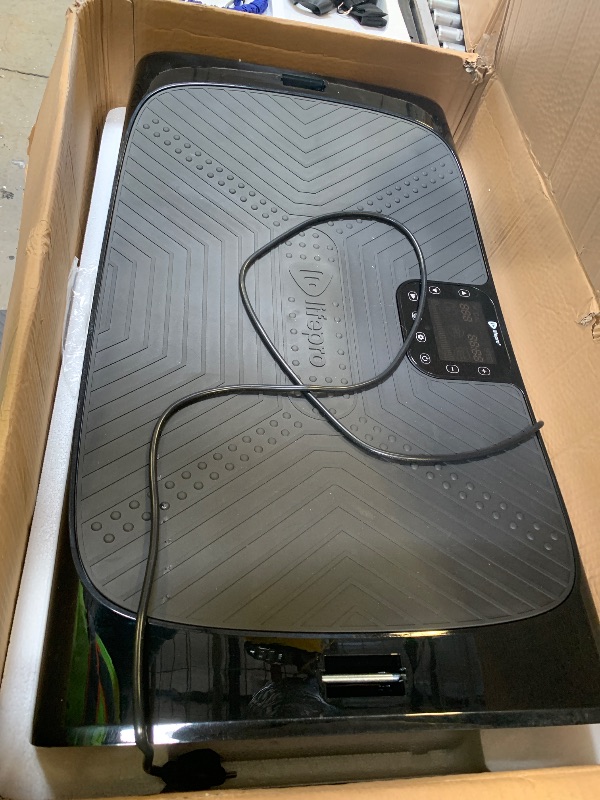 Photo 1 of Lifepro Rumblex Pro 4D Vibration Plate Exercise Machine for Lymphatic Drainage — Whole Body Vibration Platform Machine with 3 Motors, 60 Speeds & 7 Modes — Curved Shake Plate with Resistance Bands