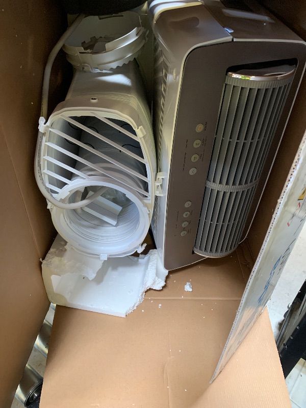 Photo 1 of Midea Duo 14,000 BTU(12,000 BTU SACC) High Efficiency Inverter, Quiet Portable Air Conditioner, Cools up to 550 Sq.Ft., Works with Alexa/Google Assistant, Includes Remote Control&Window Kit (Renewed)